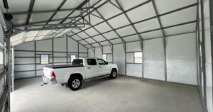 Metal Garage for Vehicles Interior